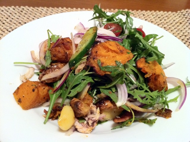 roast pumpkin and chicken salad roast pumpkin and chicken salad
