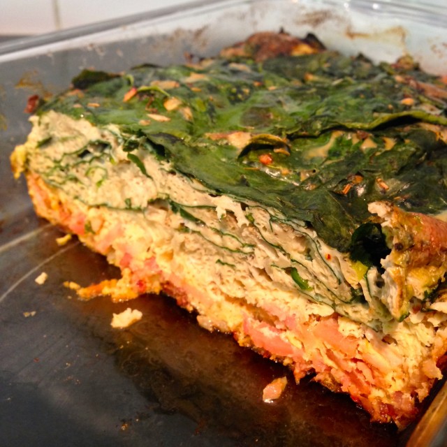 Creamy Paleo Quiche with Bacon & Spinach